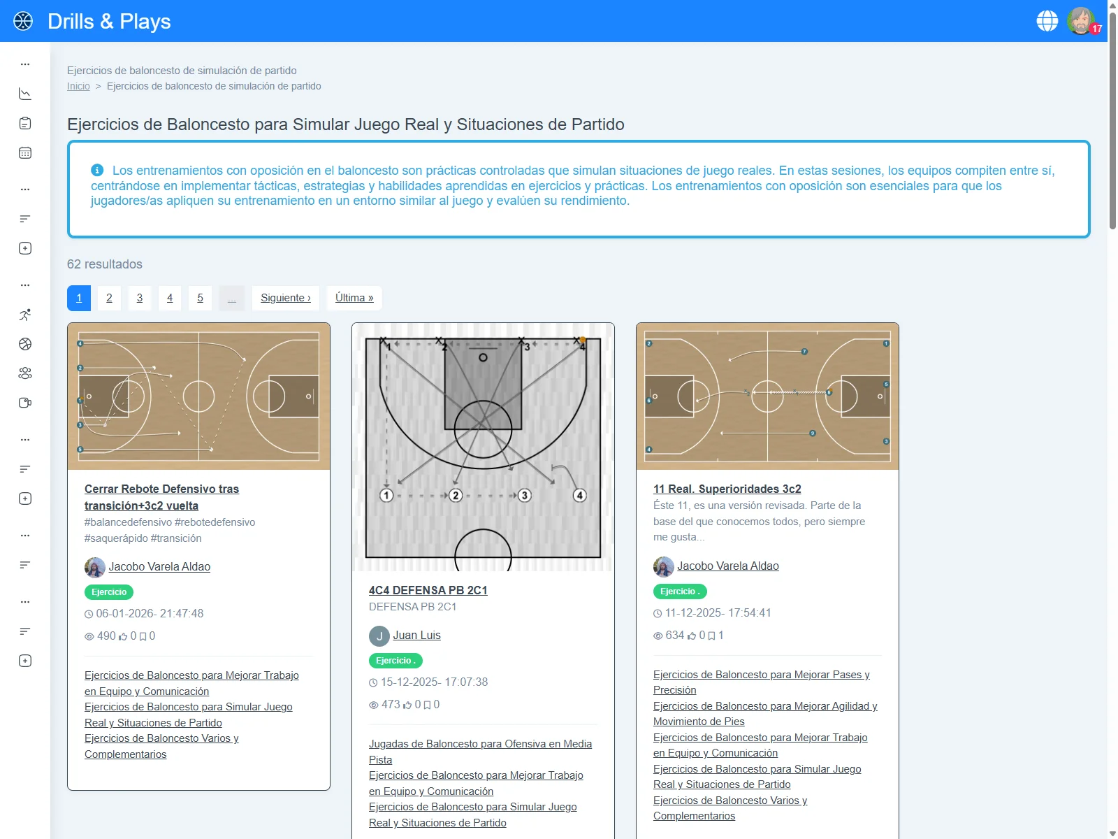 Ejercicios de Baloncesto para Simular Juego Real y Situaciones de Partido 
