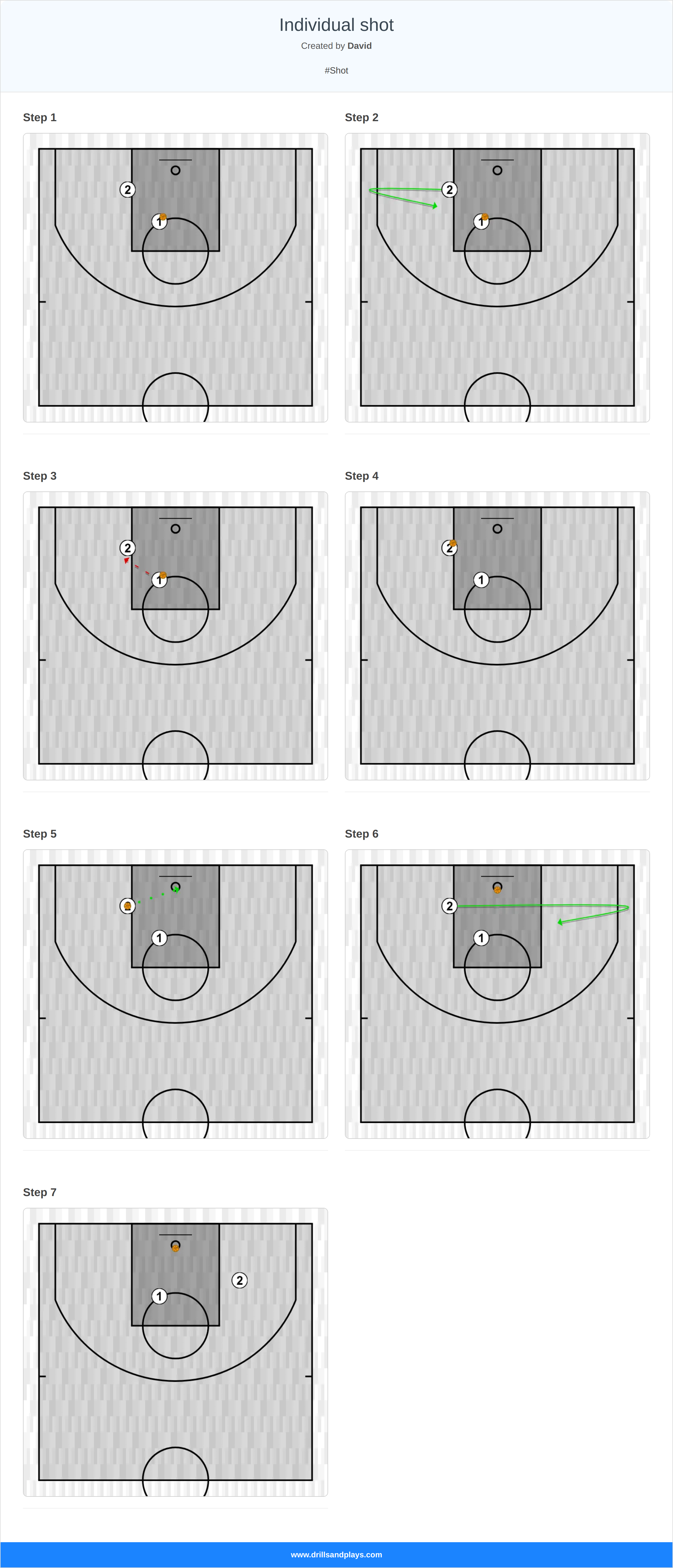 Basketball drill individual shot