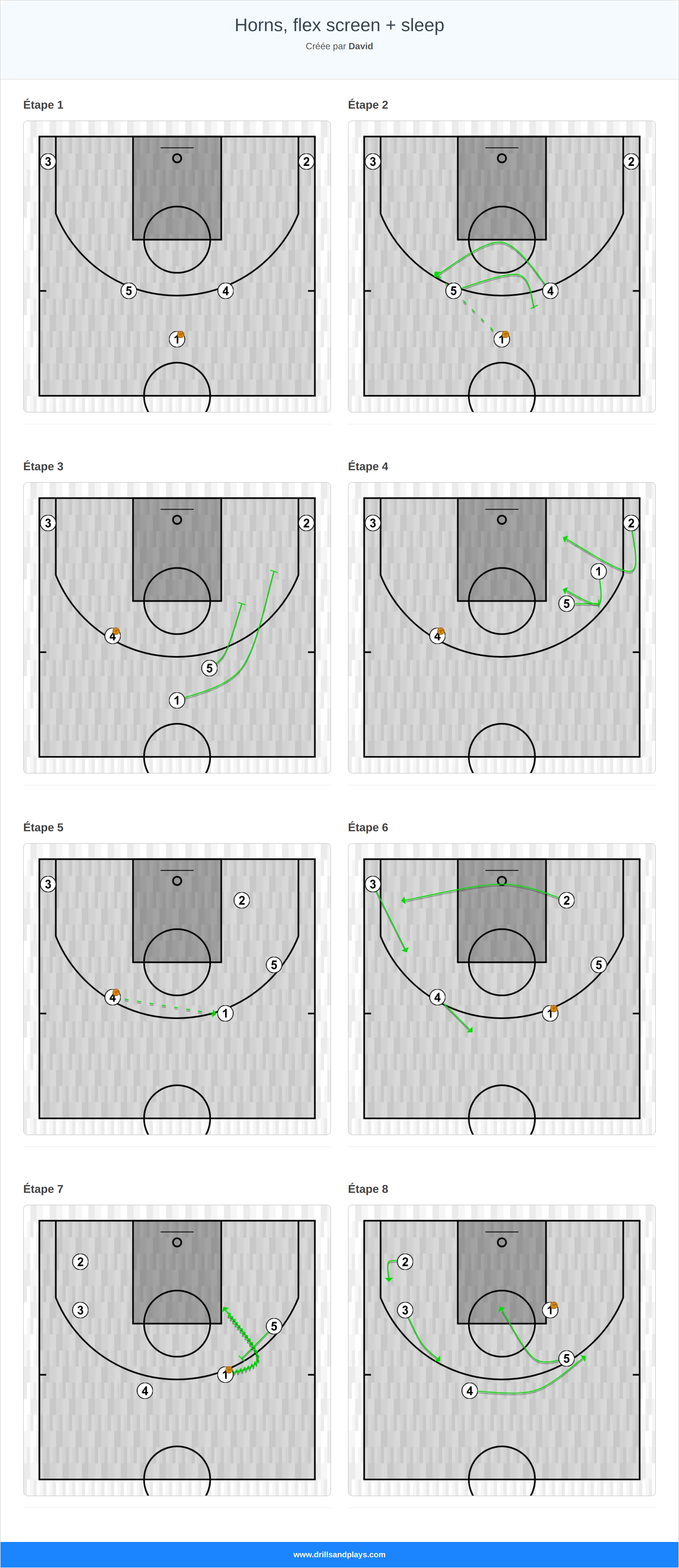 Jeux de basket-ball horns, flex screen + sleep