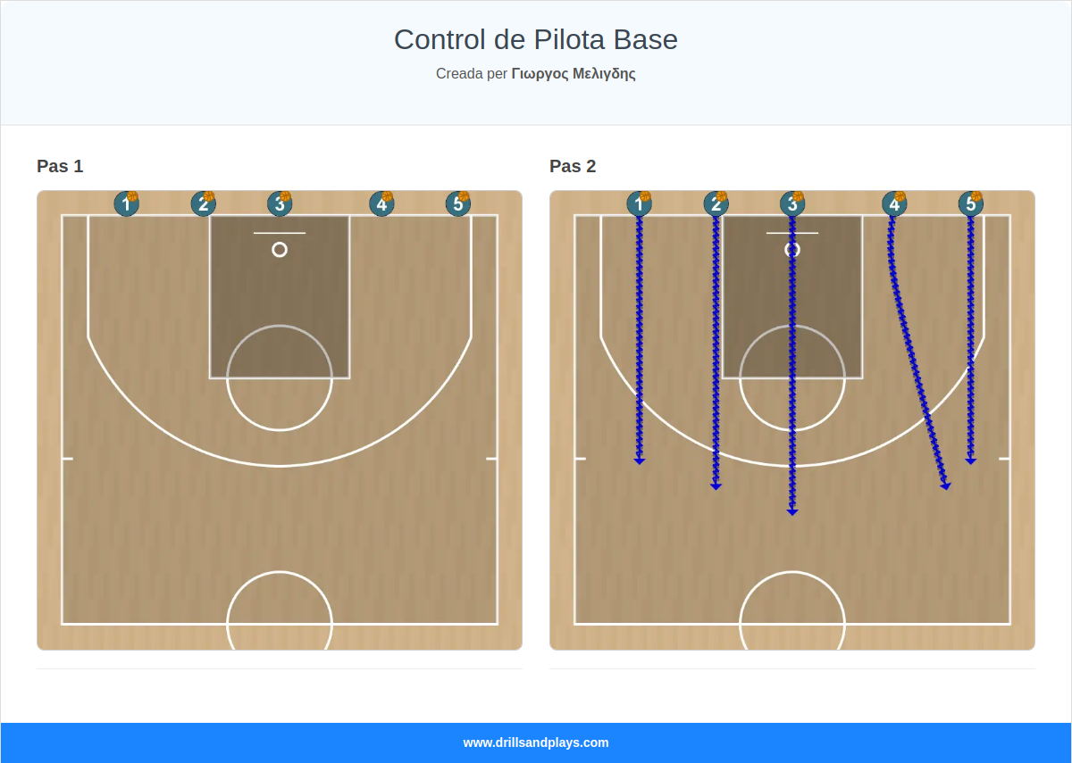 Exercici de bàsquet control de pilota base