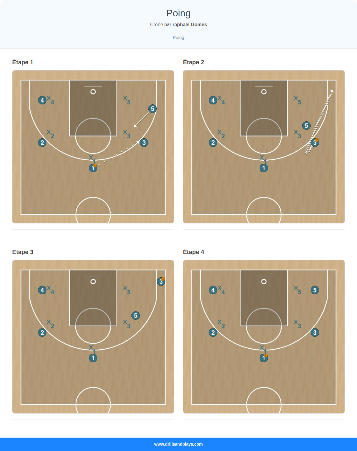 Jeux de basket-ball poing