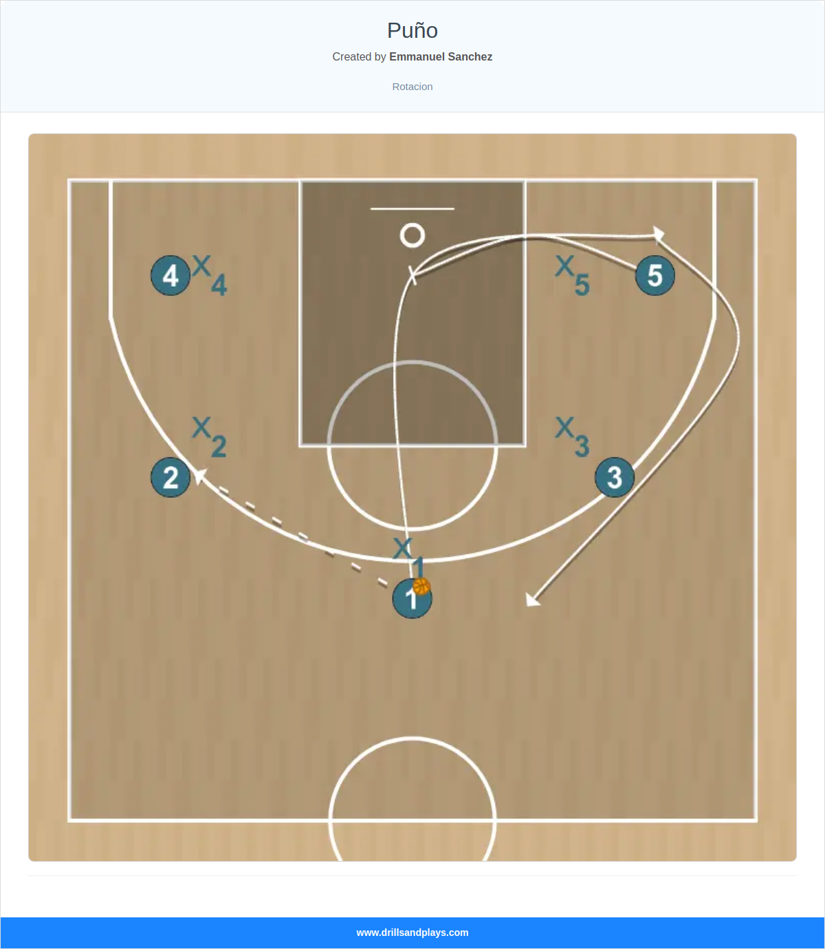 Basketball play puño