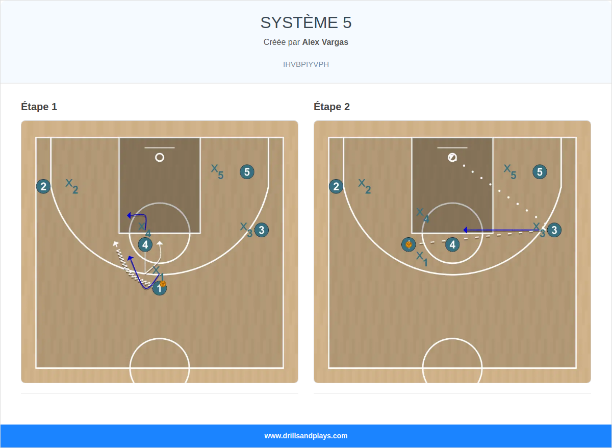 Jeux de basket-ball système 5