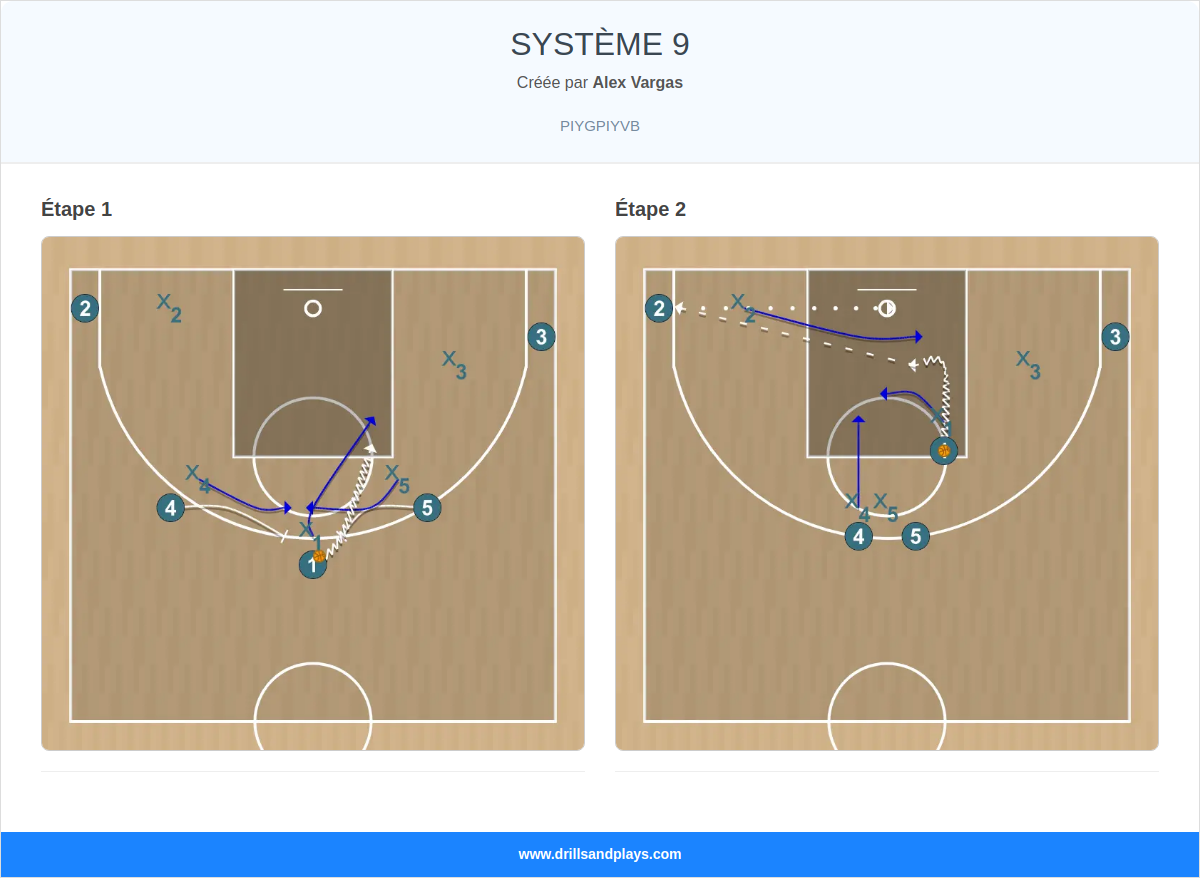 Jeux de basket-ball système 9