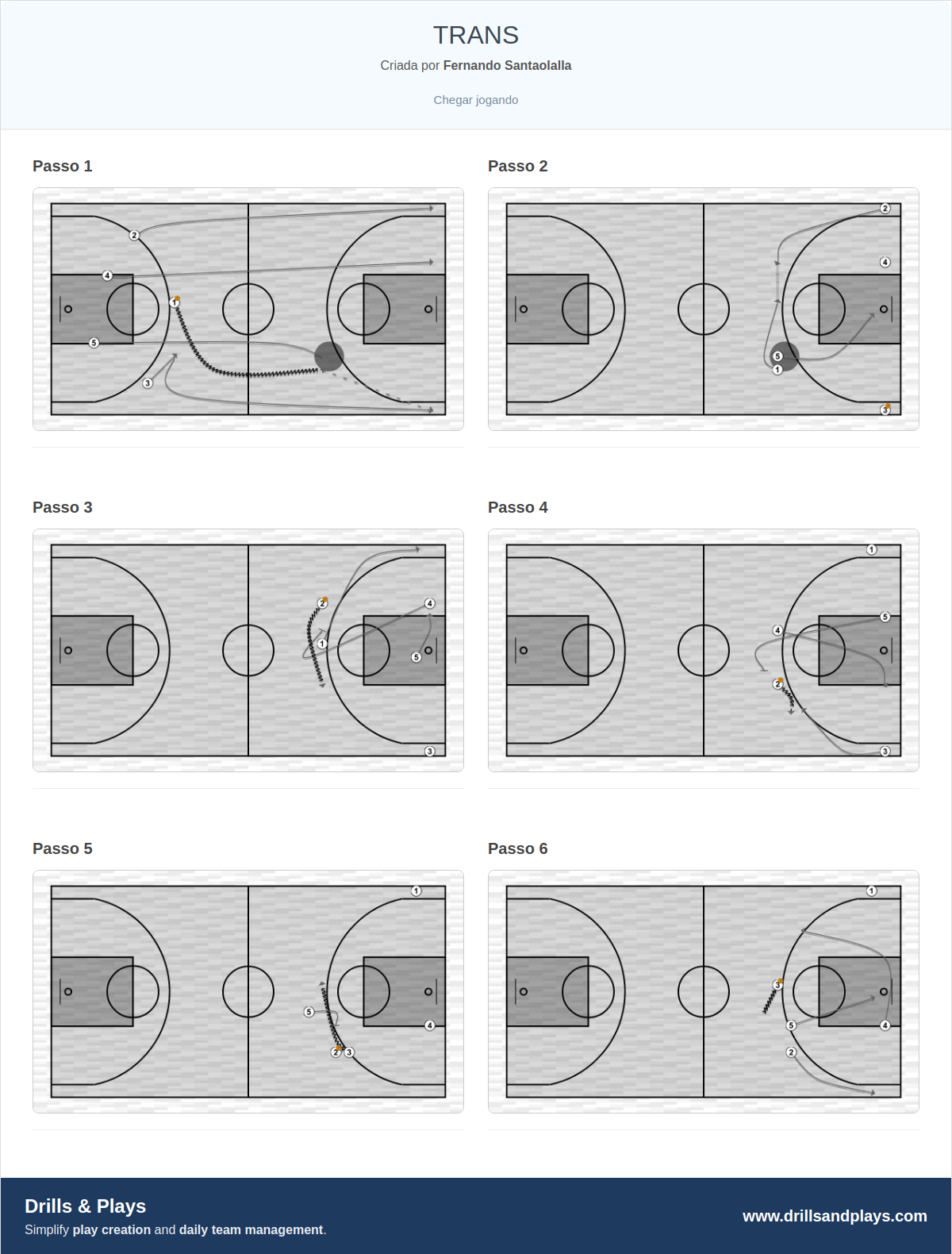 Jogada de basquete trans