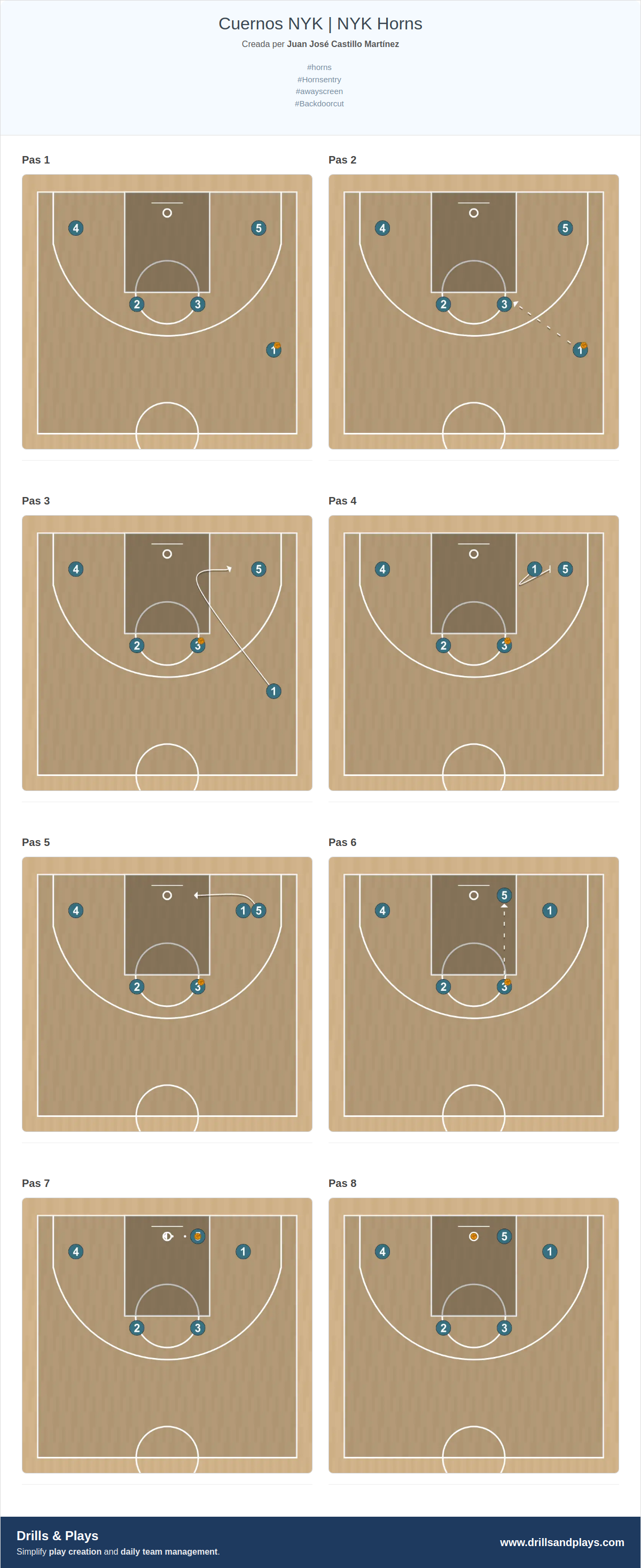 Jugada de bàsquet cuernos nyk | nyk horns