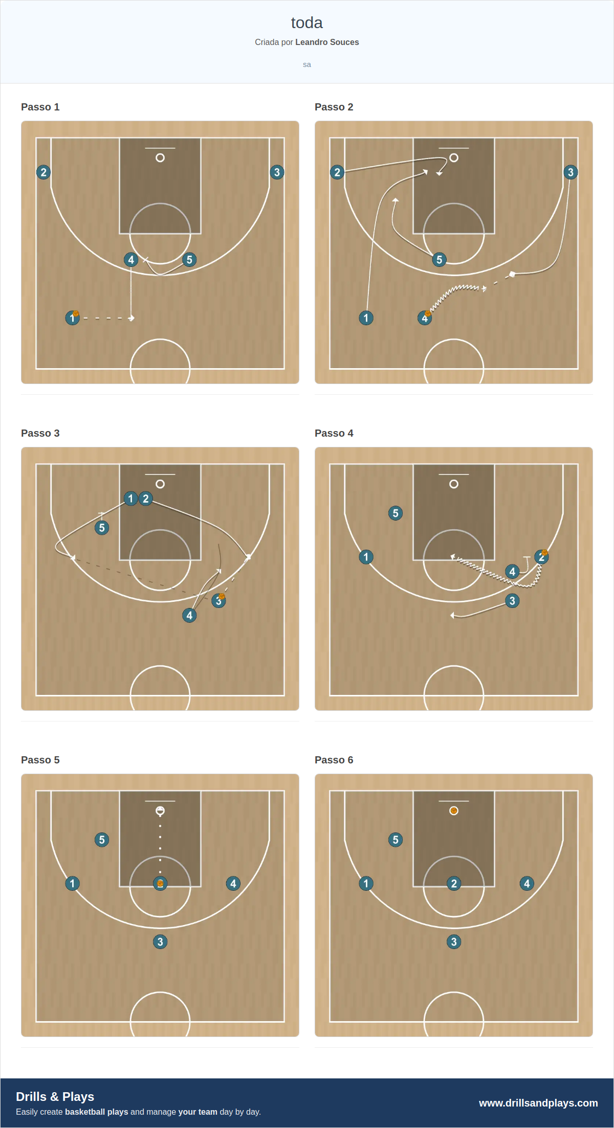 Jogada de basquete toda