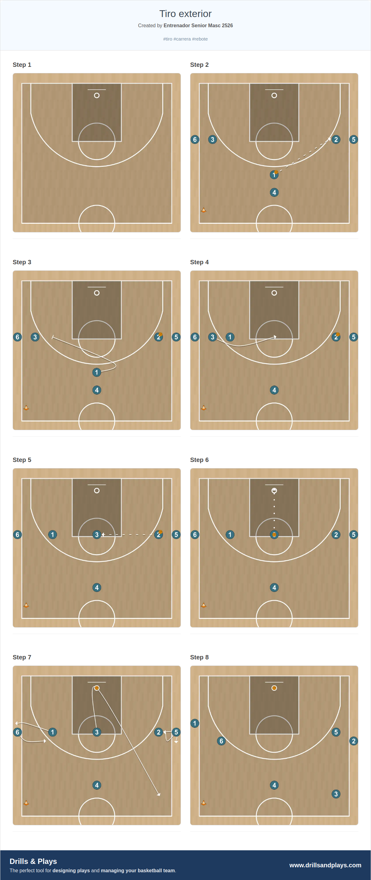 Basketball drill tiro exterior