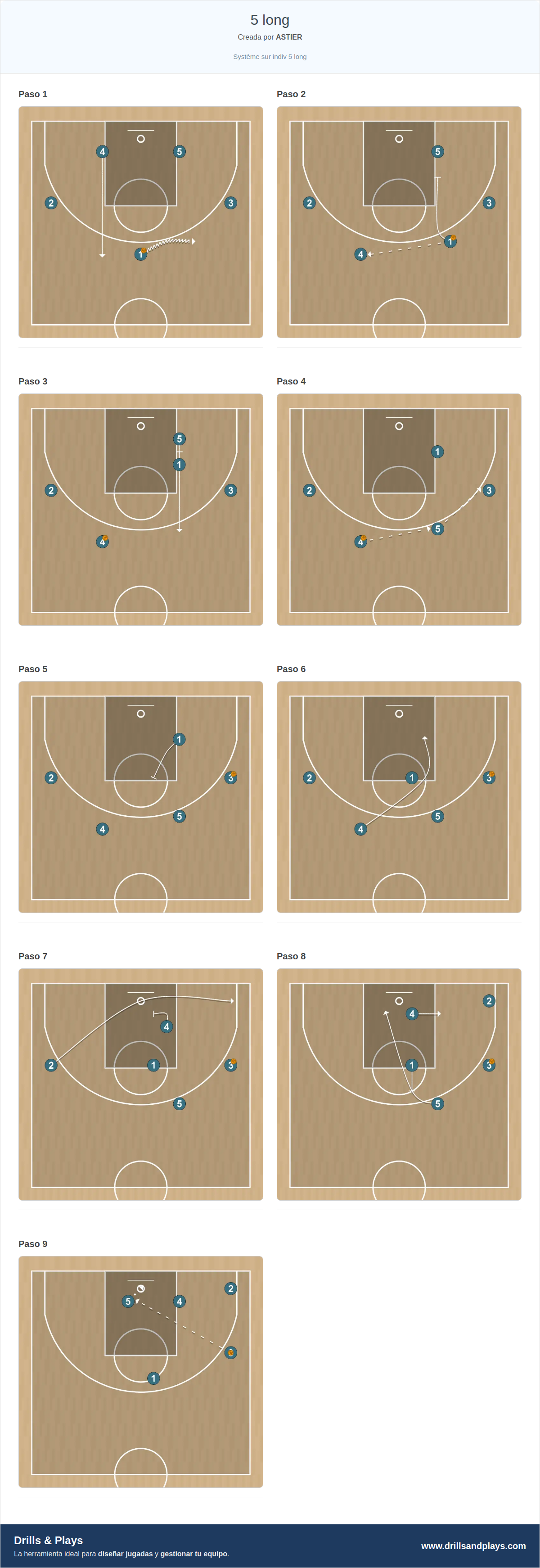 Jugada de baloncesto 5 long