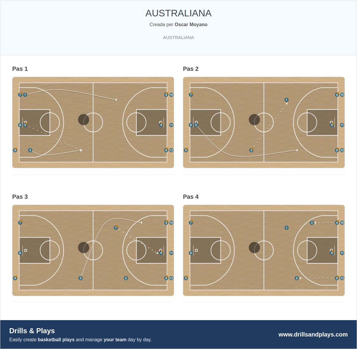 Exercici de bàsquet australiana
