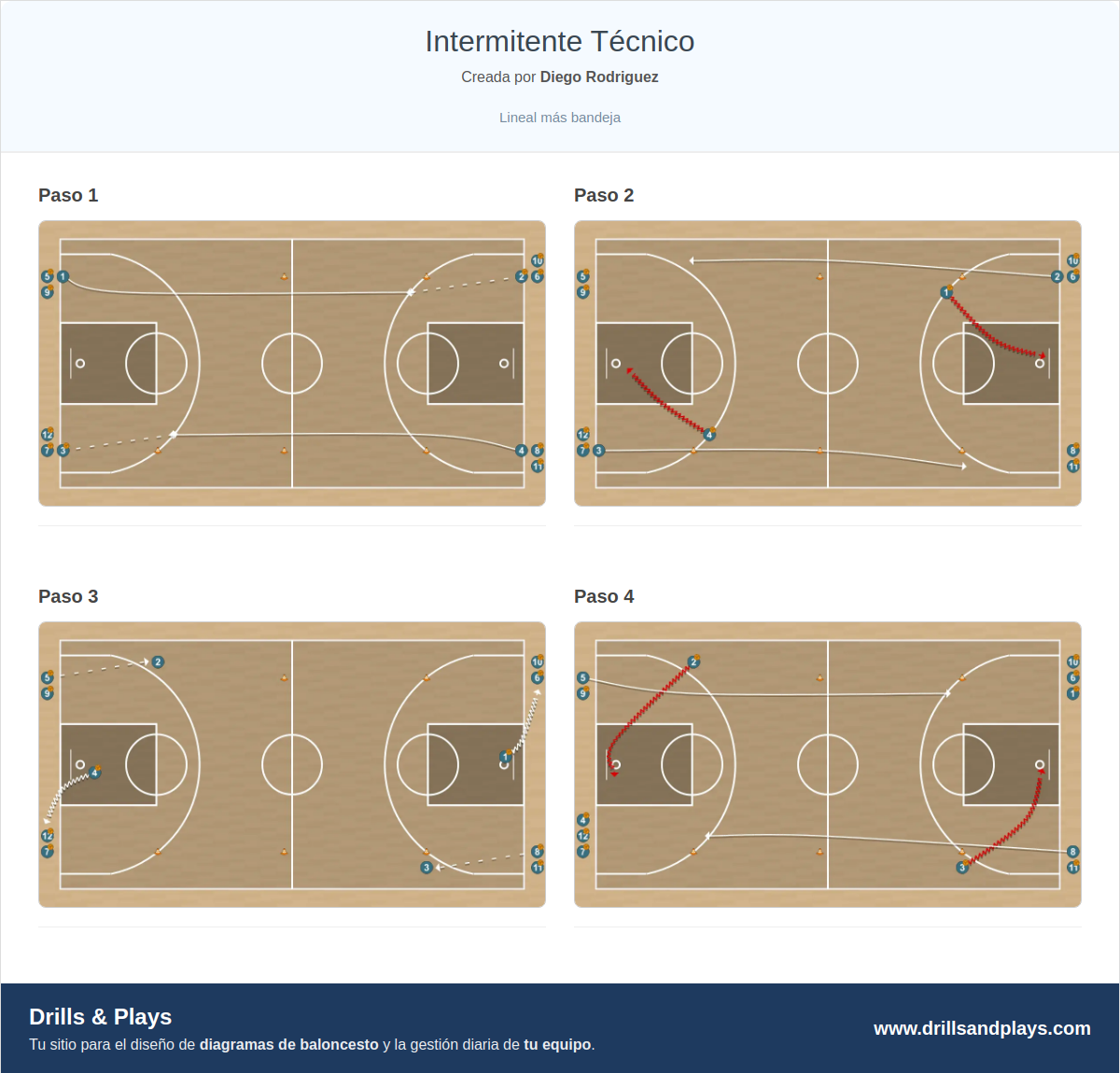 Ejercicio de baloncesto intermitente técnico