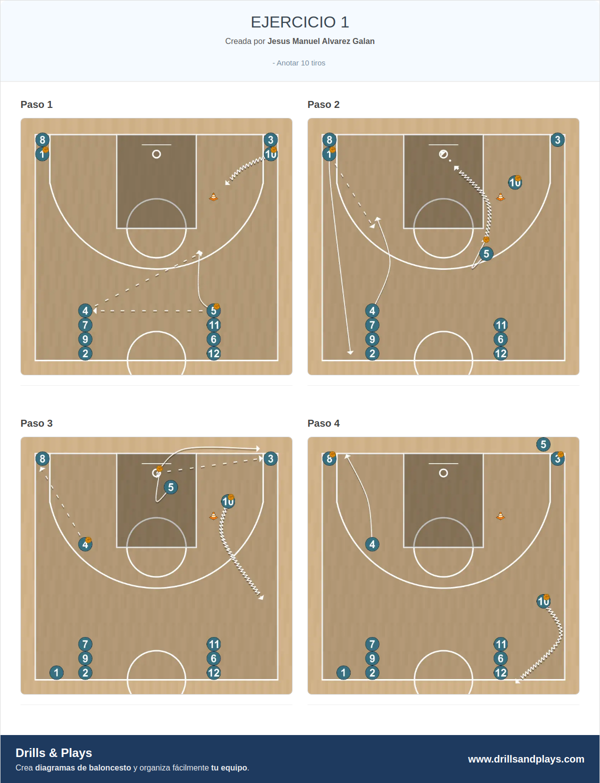 Ejercicio de baloncesto ejercicio 1