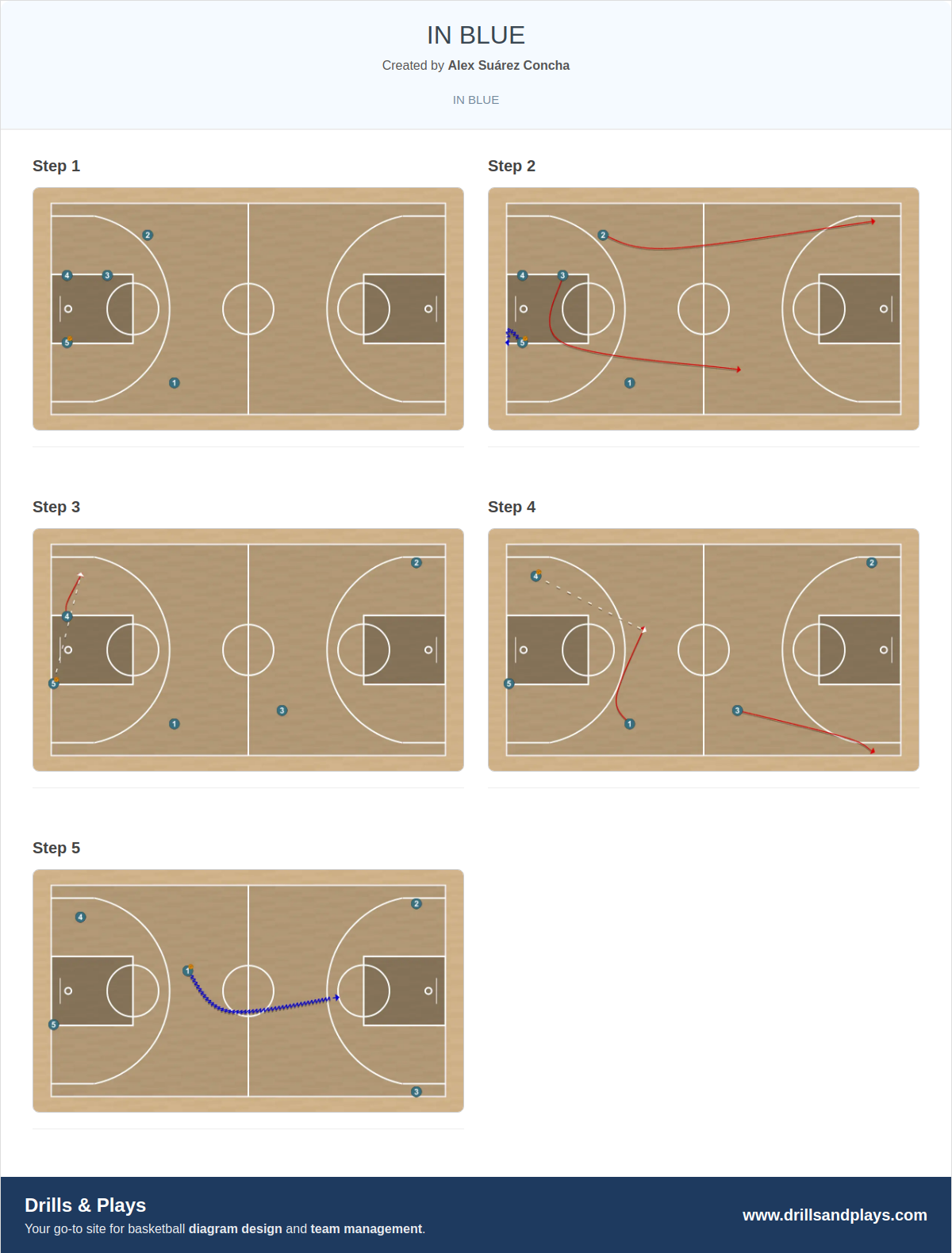 Basketball play in blue