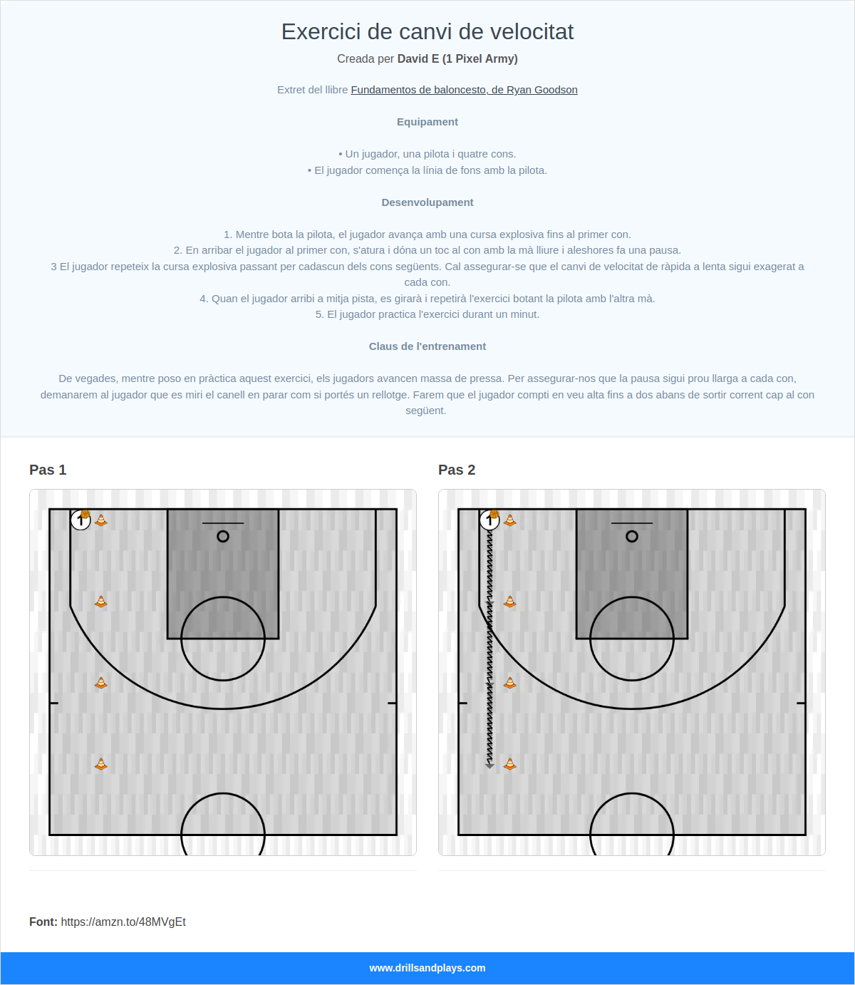 Exercici de bàsquet exercici de canvi de velocitat