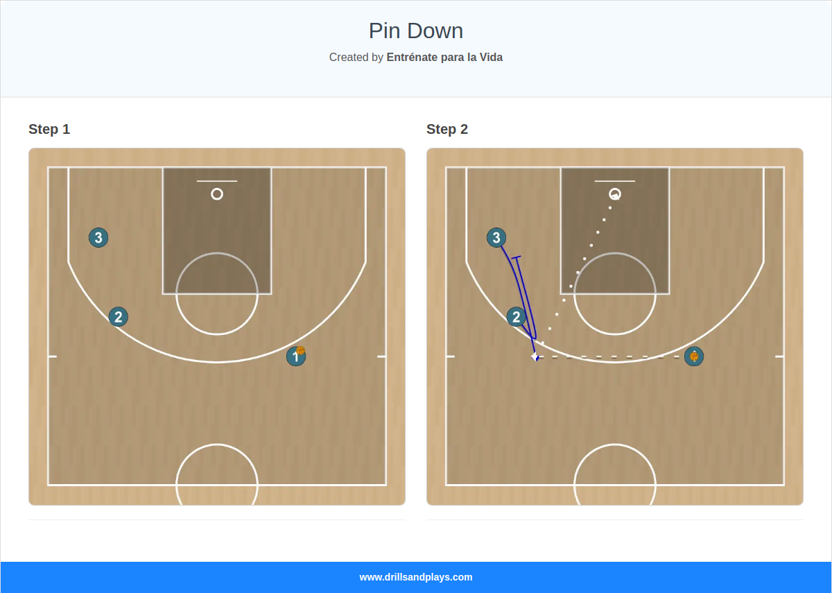 Basketball play pin down