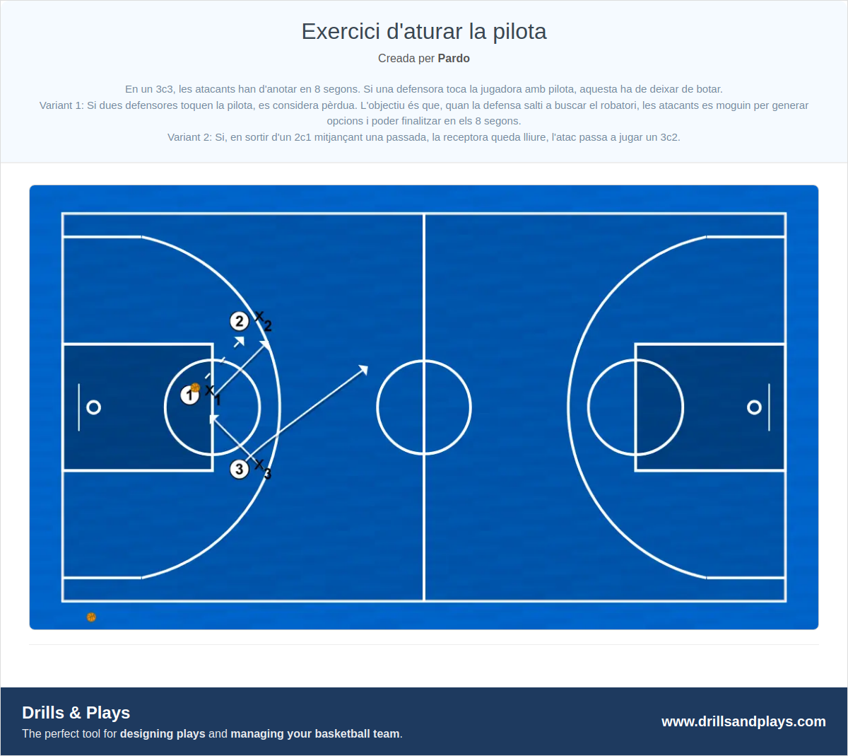 Exercici de bàsquet exercici d'aturar la pilota
