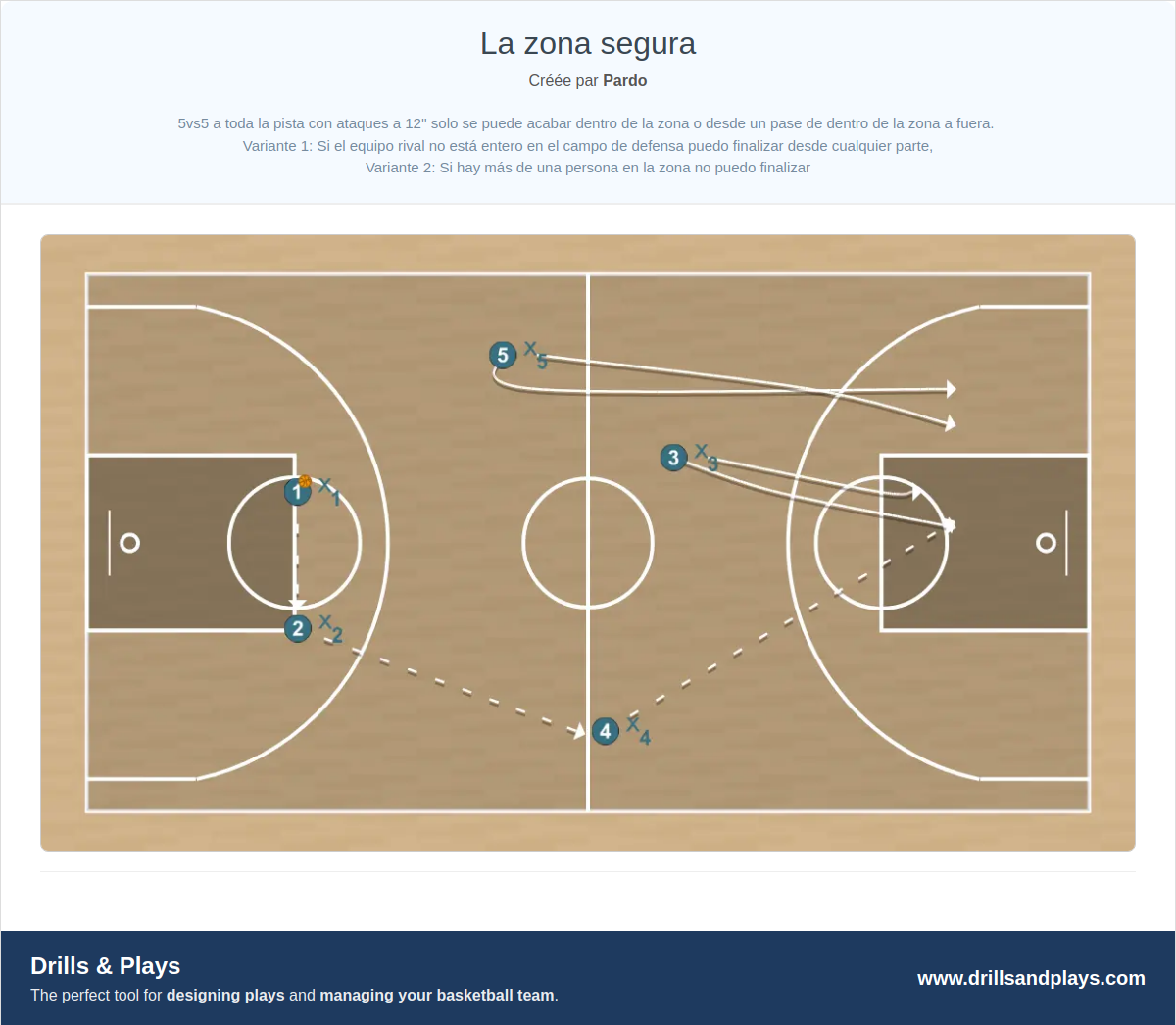 Exercices de basket-ball la zona segura
