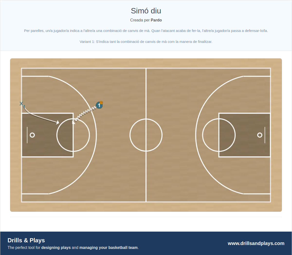 Exercici de bàsquet simó diu