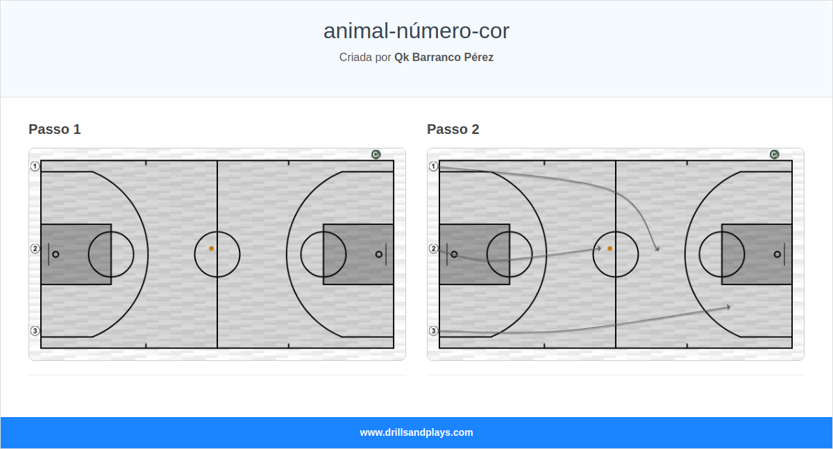 Exercício de basquete animal-número-cor