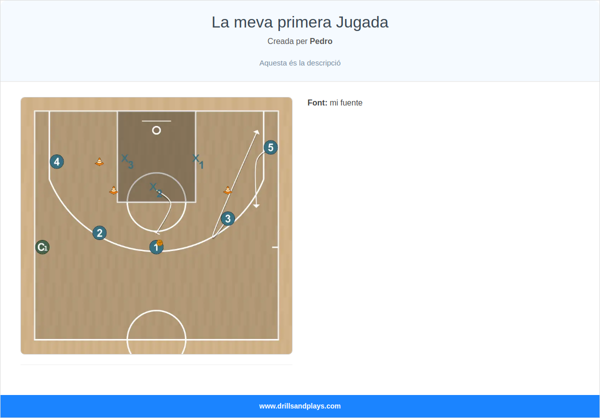 Exercici de bàsquet la meva primera jugada
