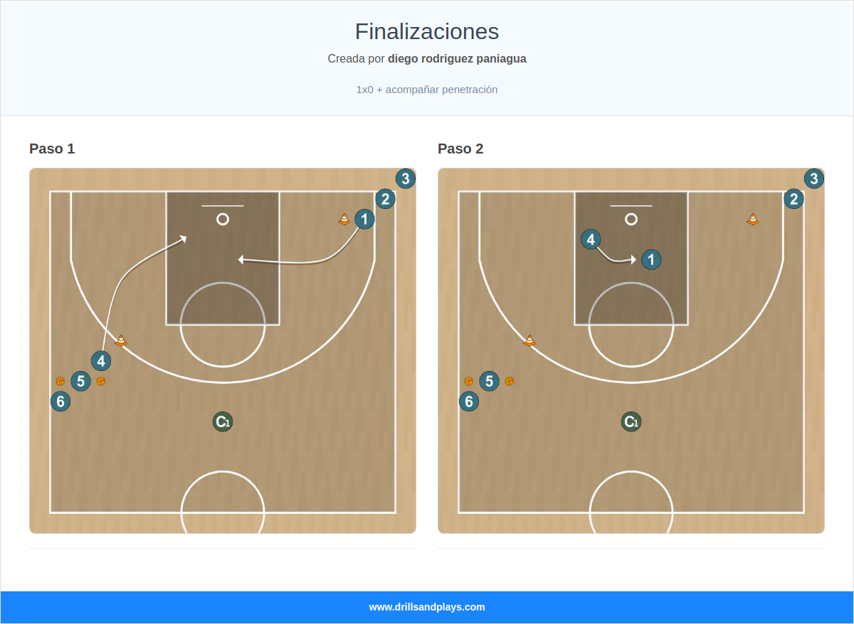 Ejercicio de baloncesto finalizaciones