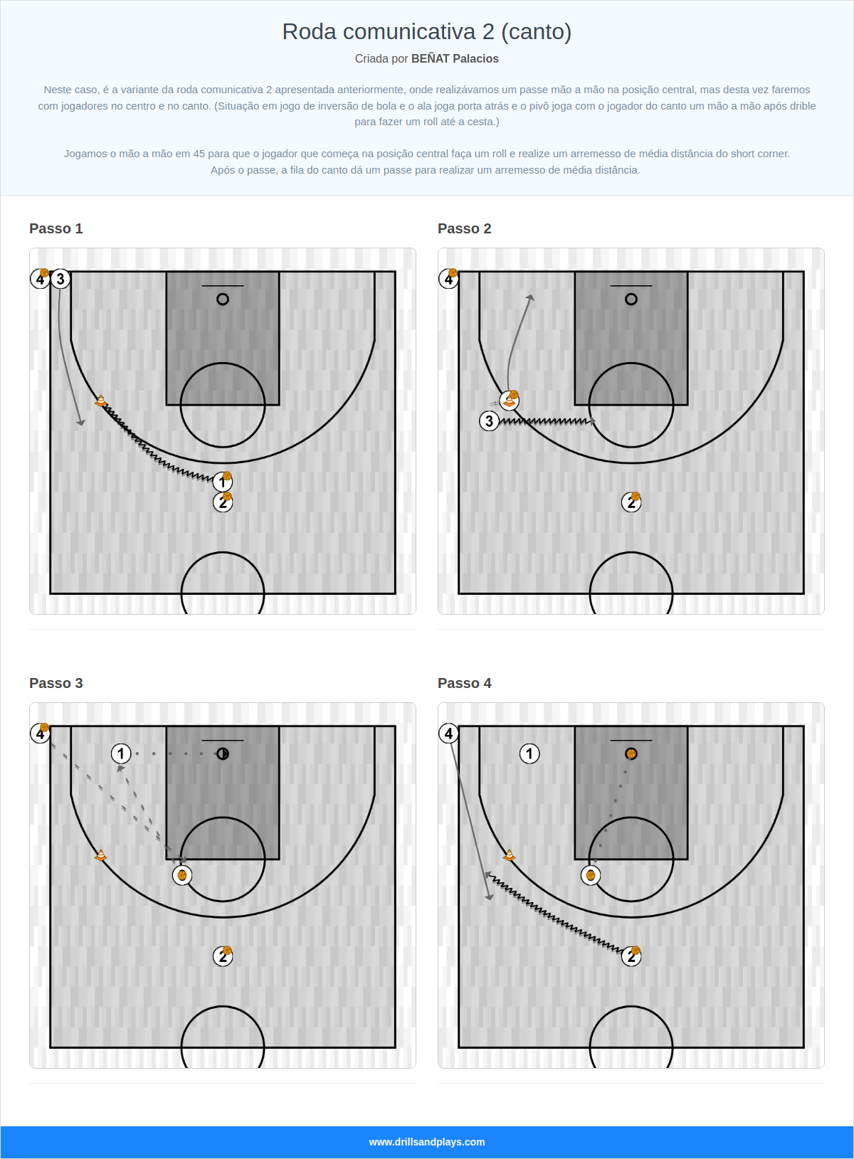 Exercício de basquete roda comunicativa 2 (canto)