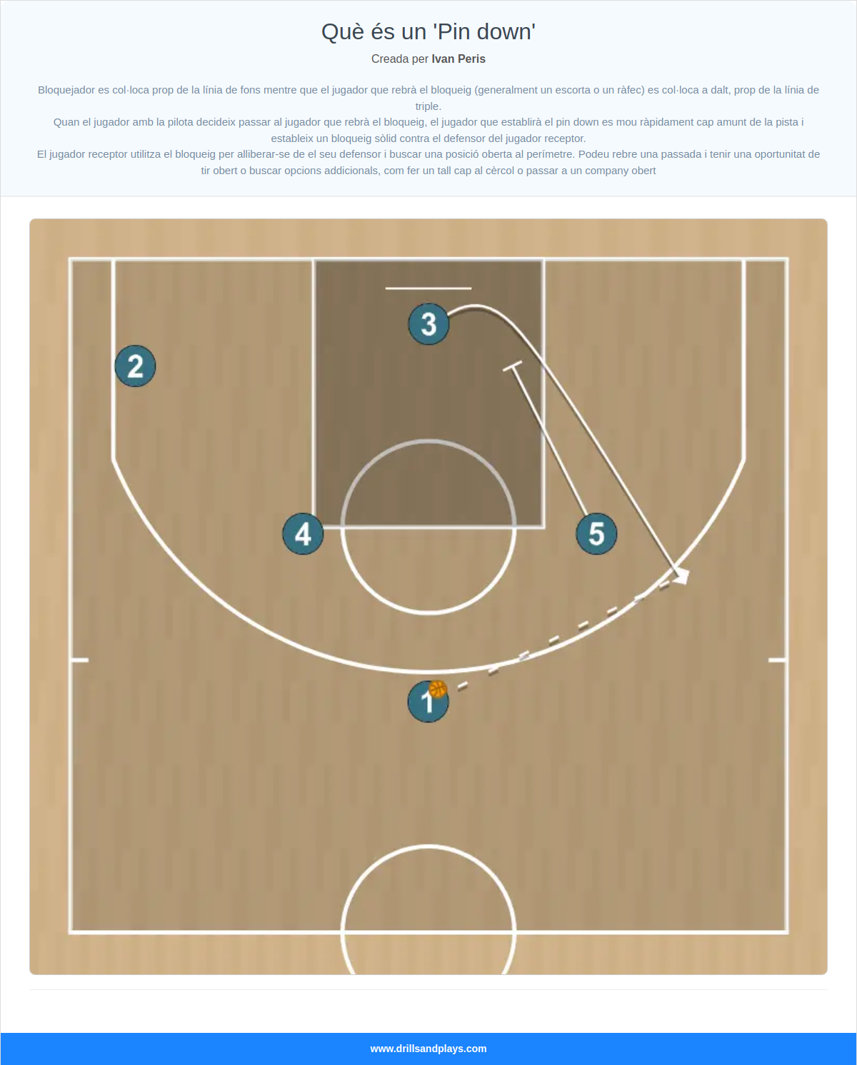 Jugada de bàsquet què és un 'pin down'