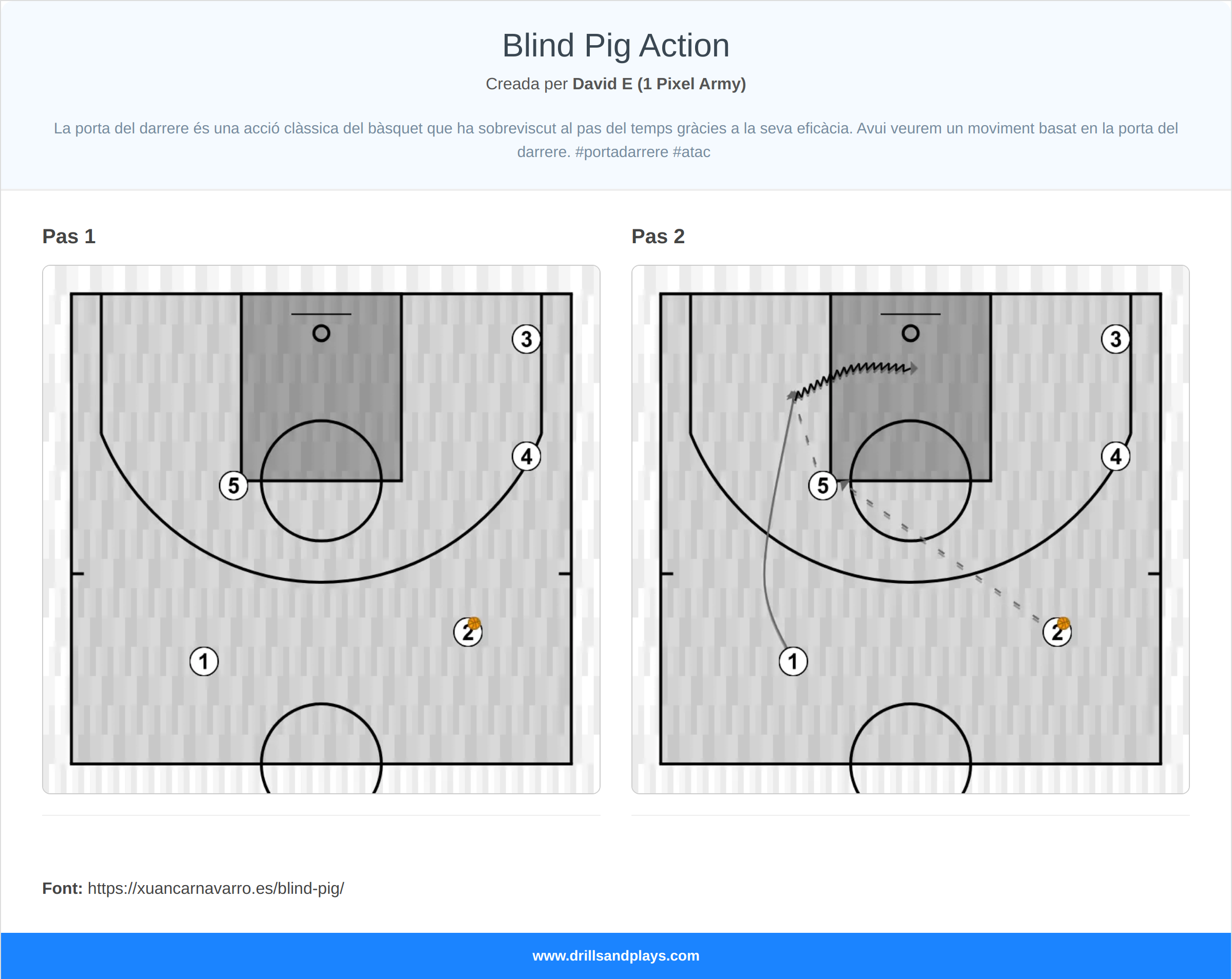 Jugada de bàsquet blind pig action