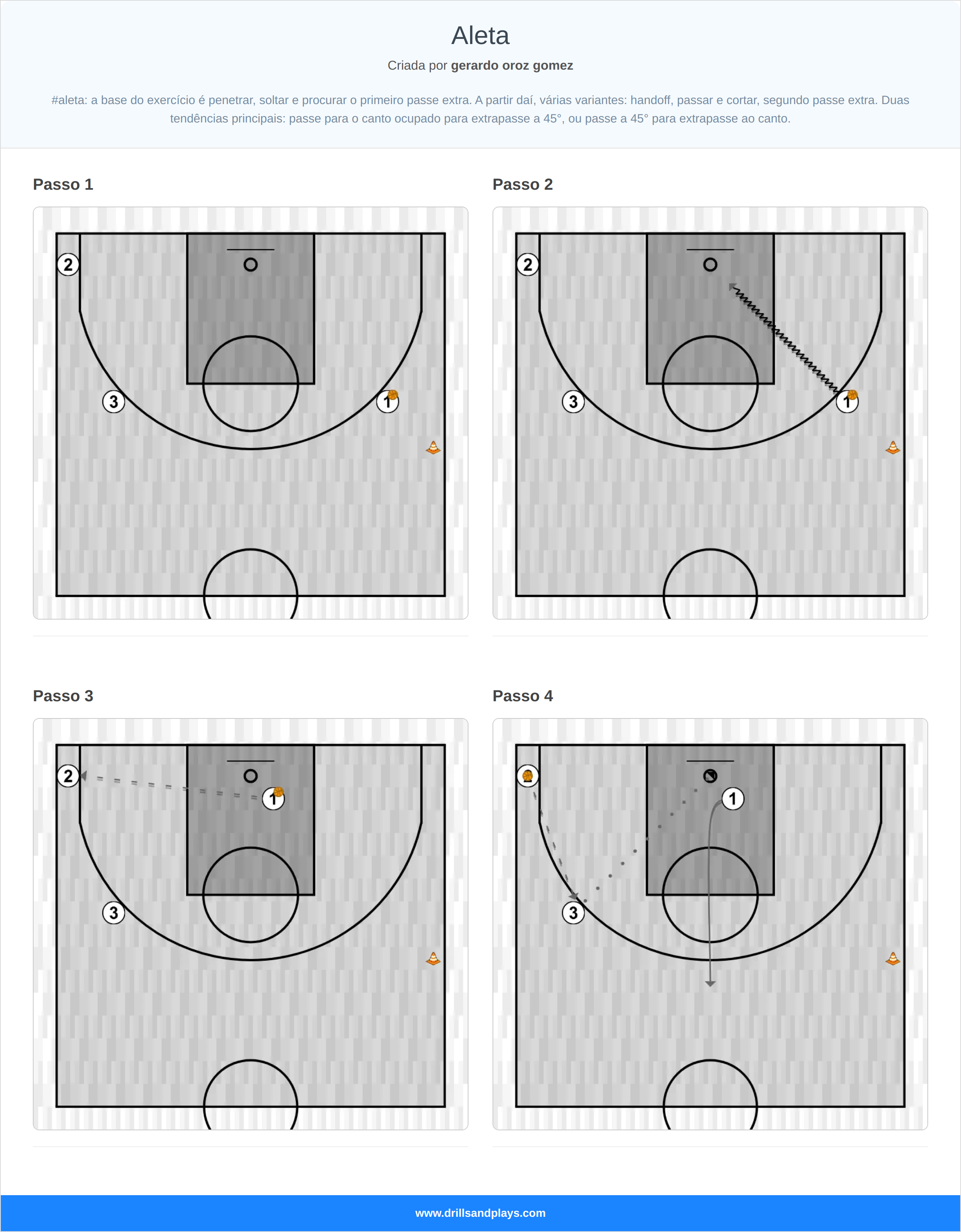 Exercício de basquete aleta