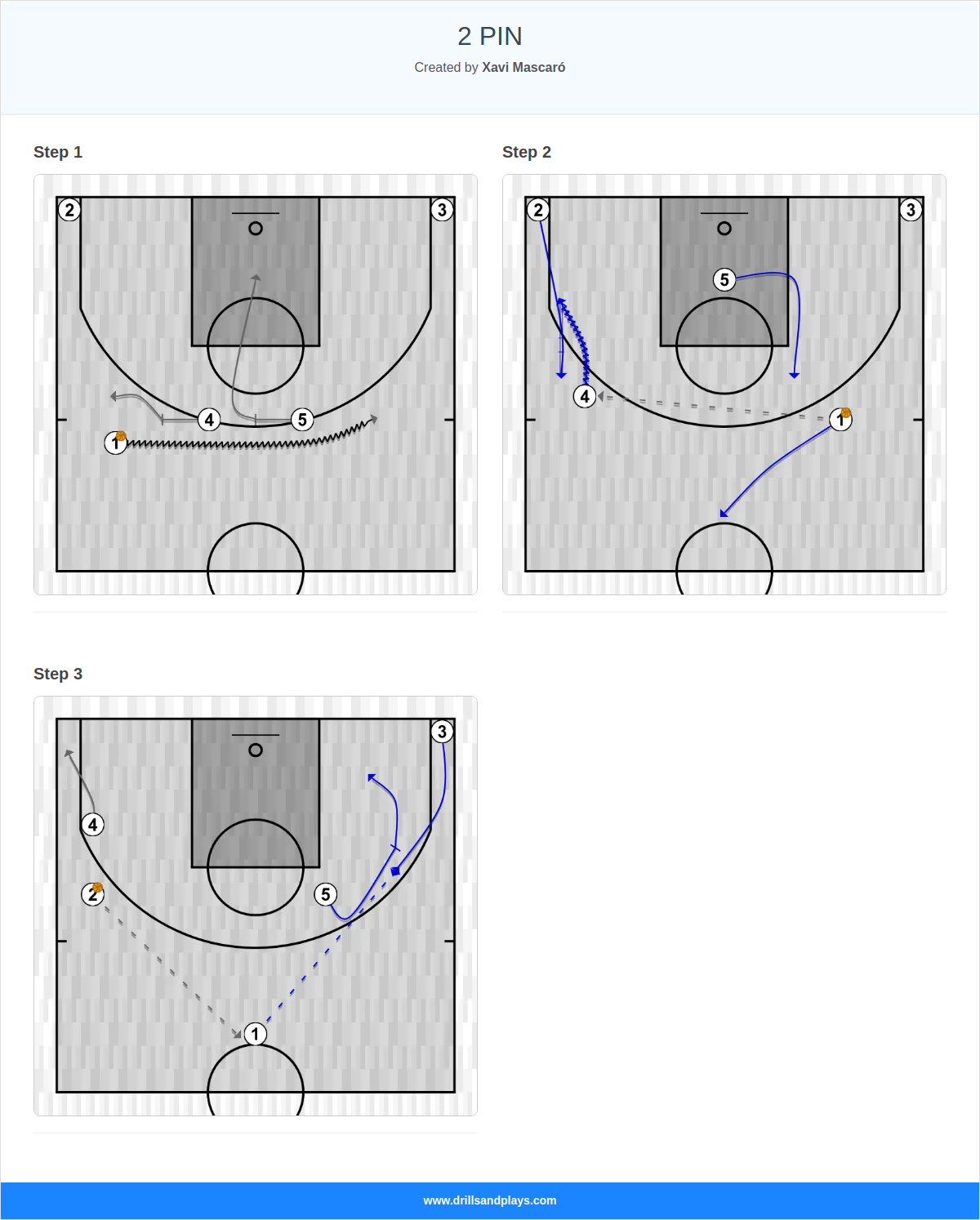 Basketball play 2 pin