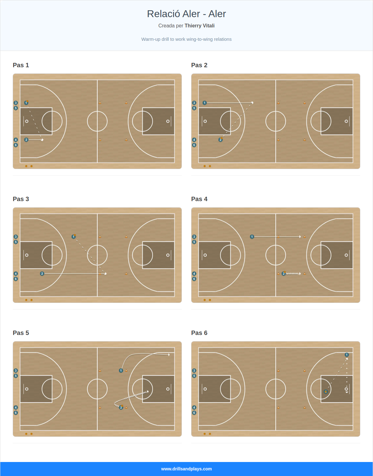 Exercici de bàsquet relació aler - aler