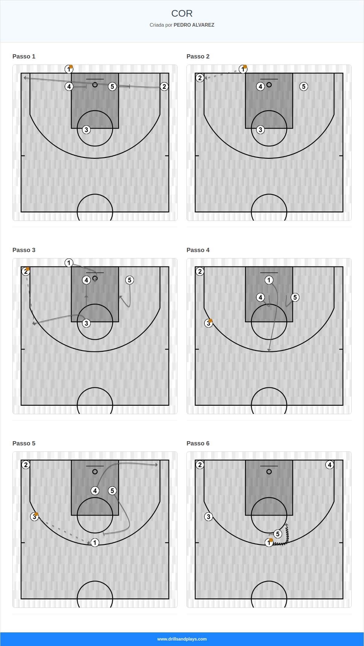 Jogada de basquete cor
