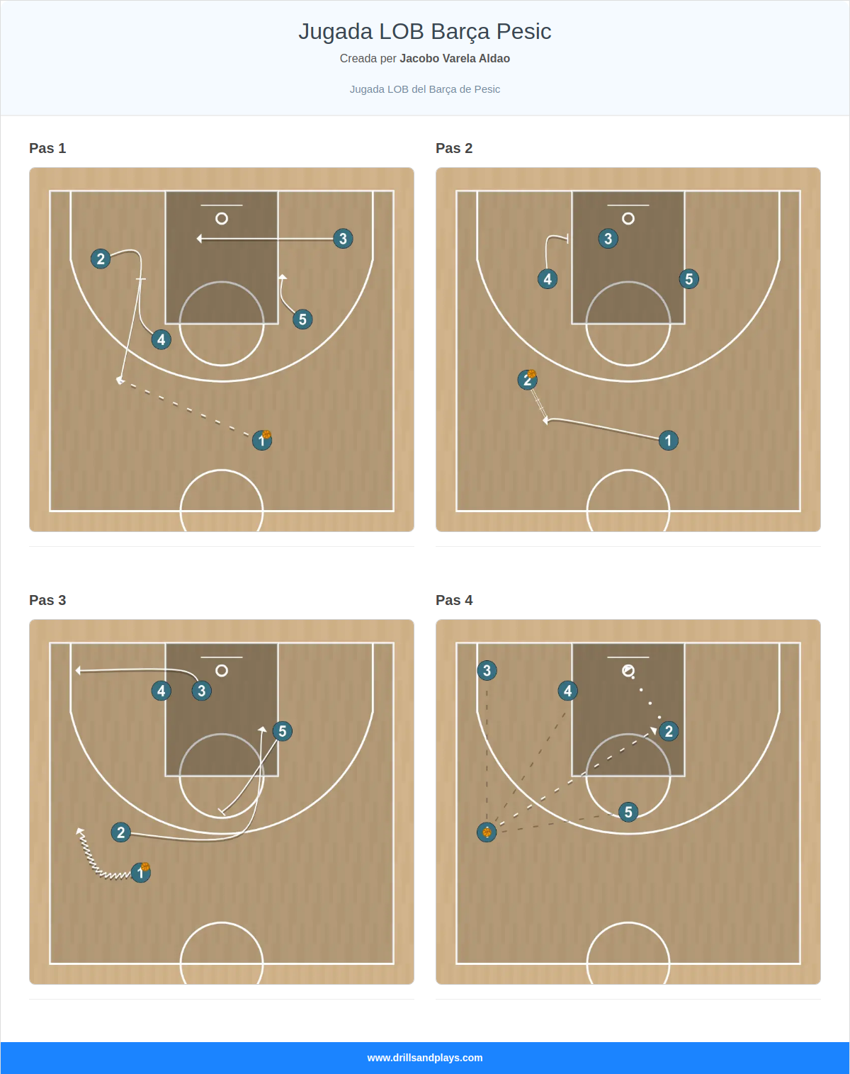 Jugada de bàsquet jugada lob barça pesic