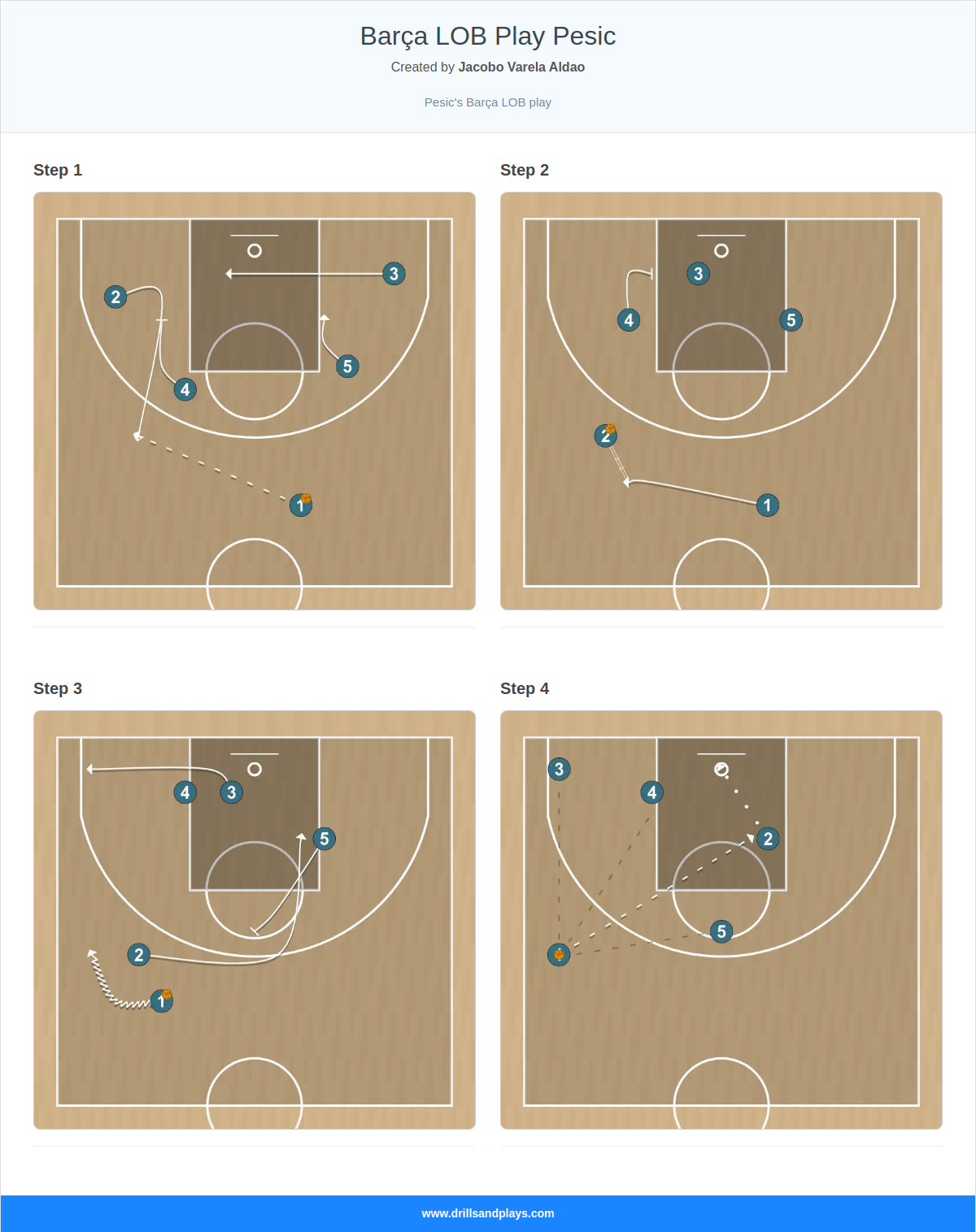 Basketball play barça lob play pesic