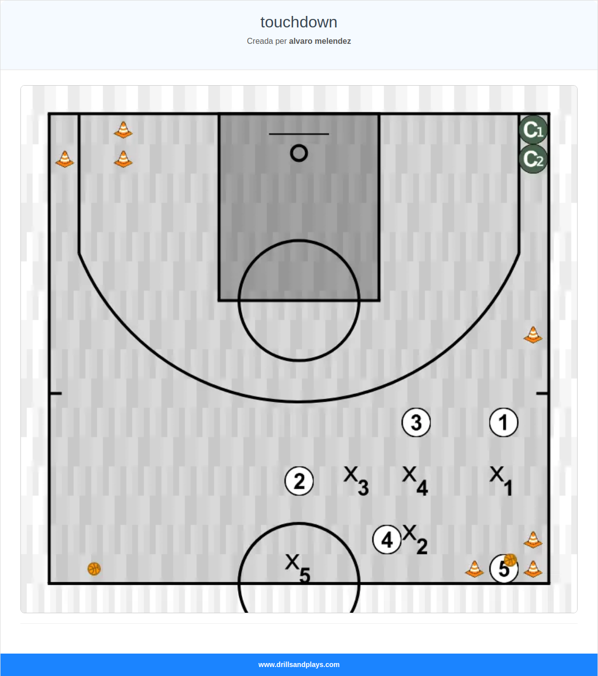 Exercici de bàsquet touchdown