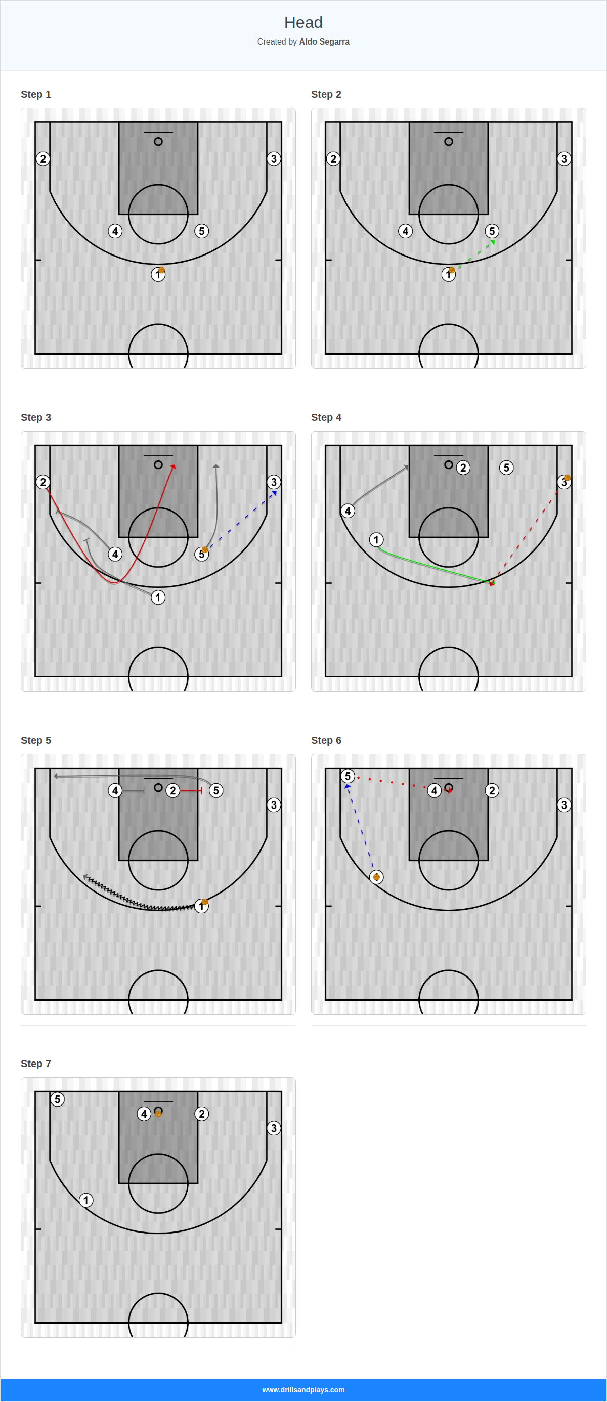 Basketball play head