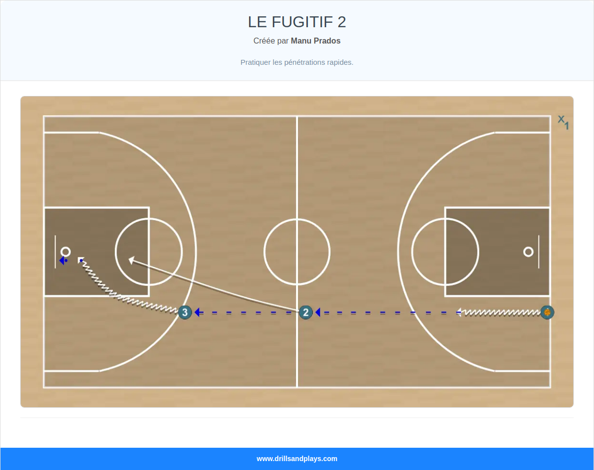 Exercices de basket-ball le fugitif 2