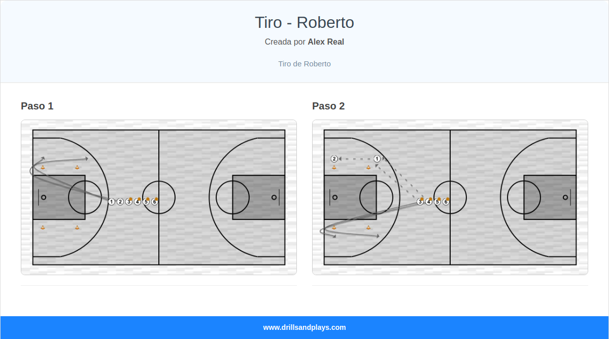 Ejercicio de baloncesto tiro - roberto