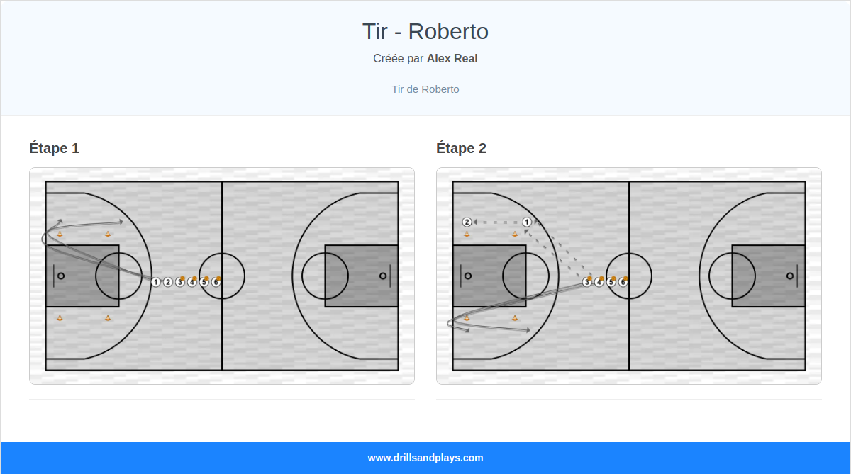 Exercices de basket-ball tir - roberto