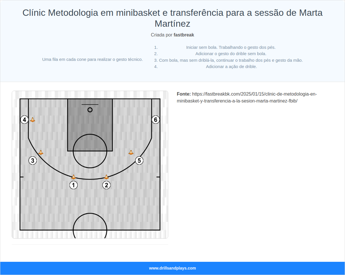 Exercício de basquete clínic metodologia em minibasket e transferência para a sessão de marta martínez