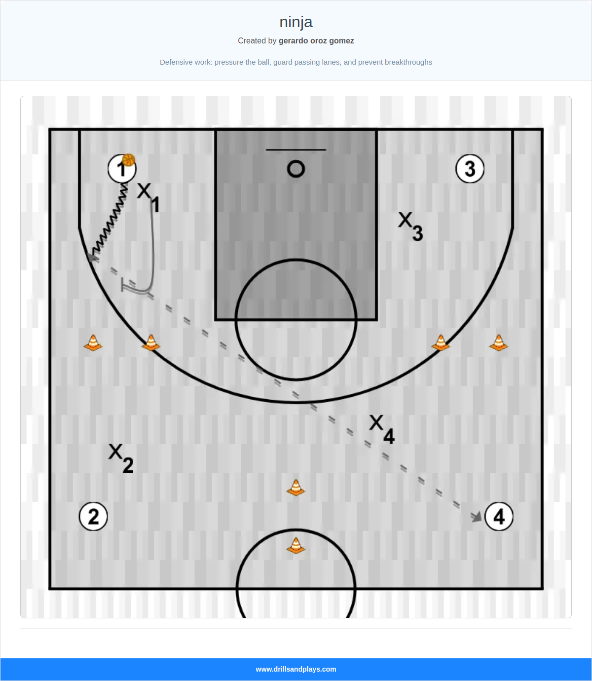 Basketball drill ninja
