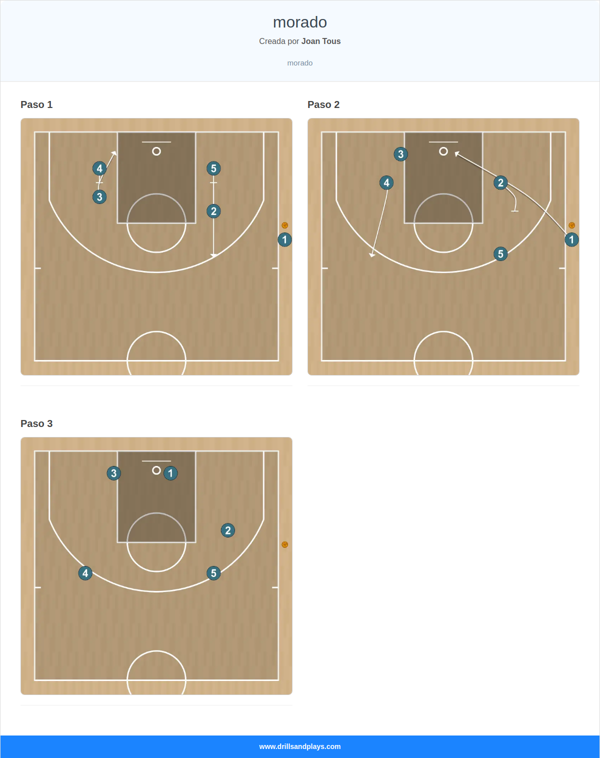 Jugada de baloncesto morado
