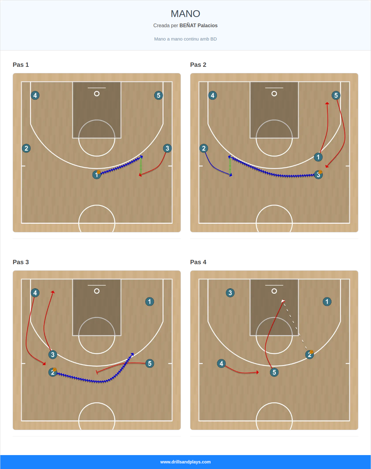 Jugada de bàsquet mano