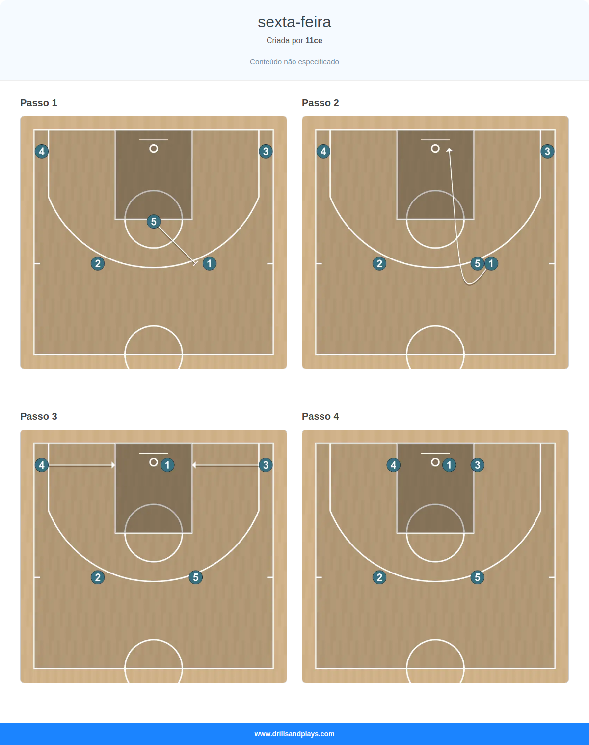 Jogada de basquete sexta-feira