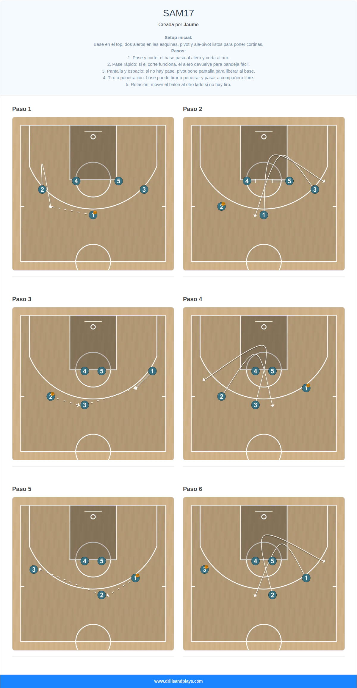 Jugada de baloncesto sam17