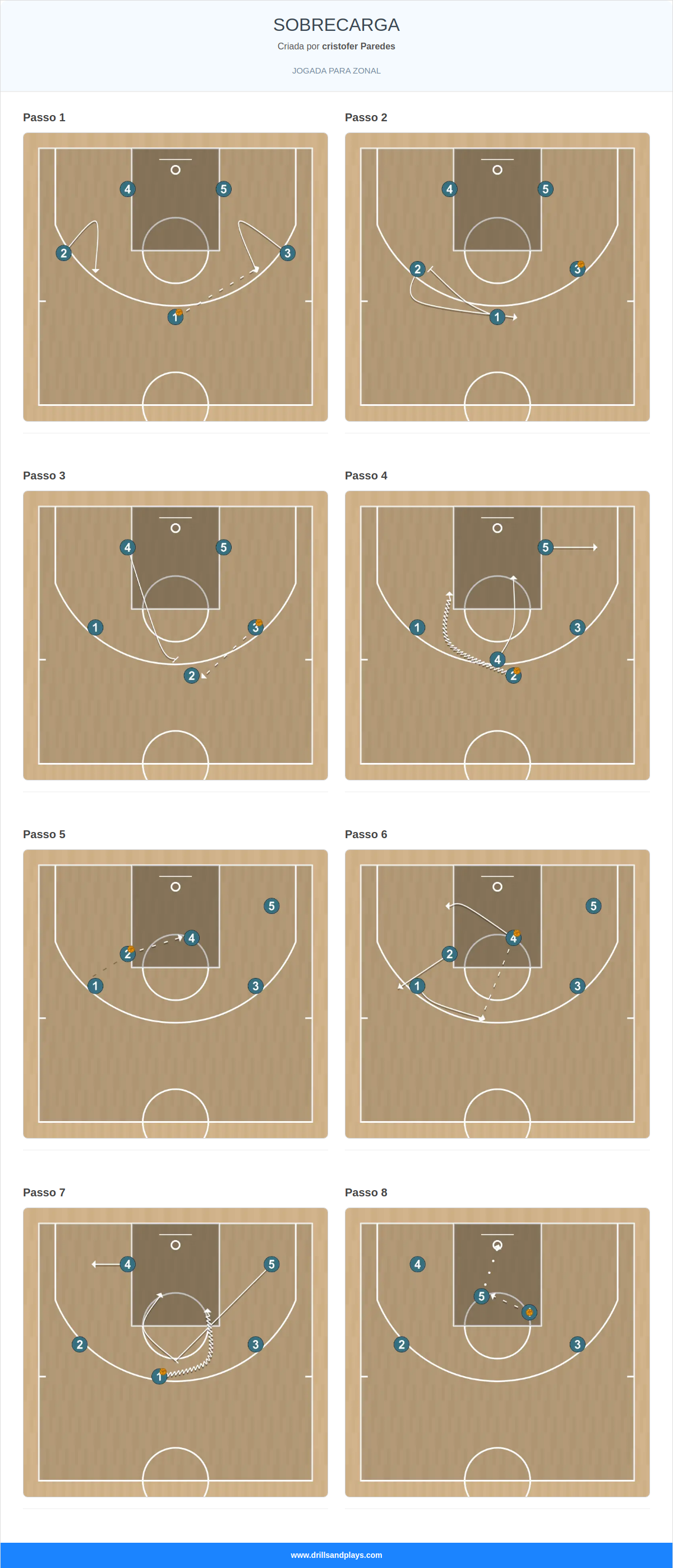 Jogada de basquete sobrecarga
