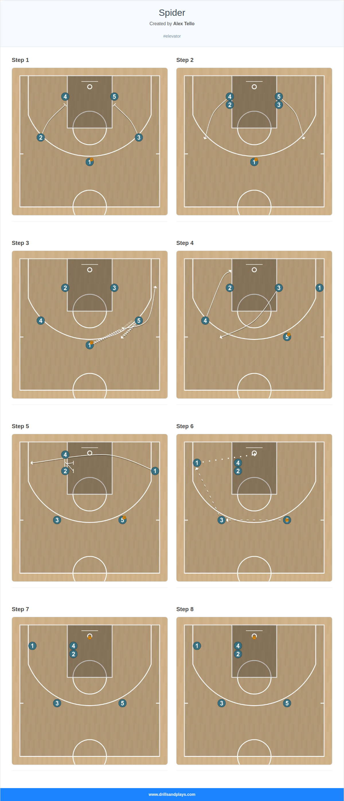 Basketball play spider