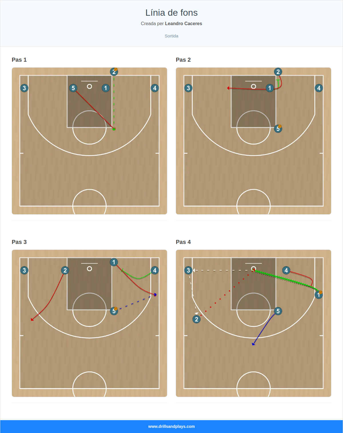Jugada de bàsquet línia de fons