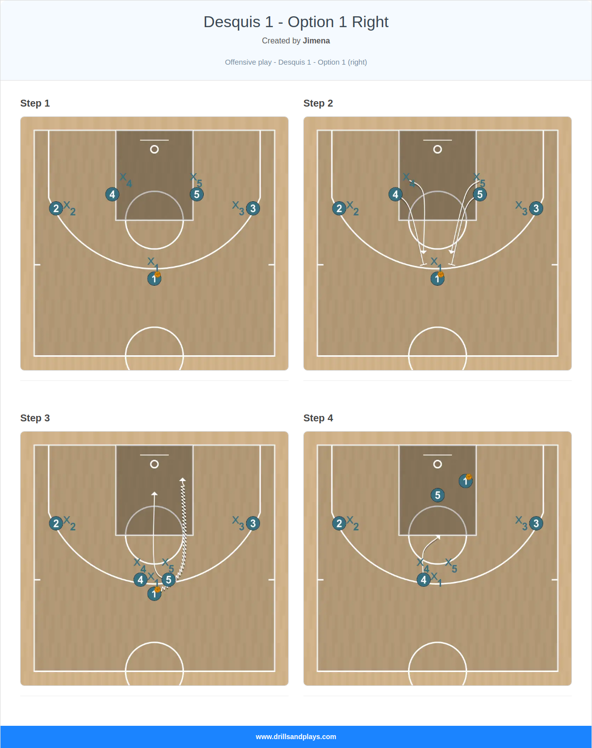 Basketball play desquis 1 - option 1 right