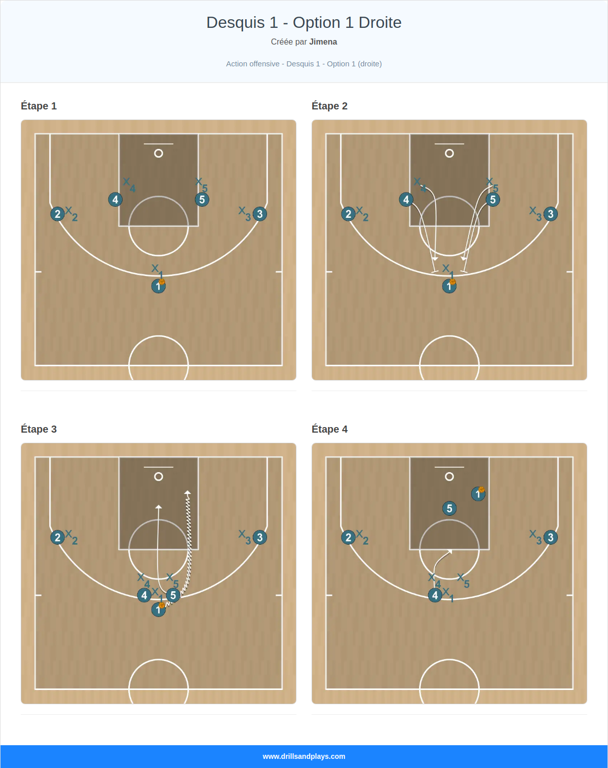 Jeux de basket-ball desquis 1 - option 1 droite